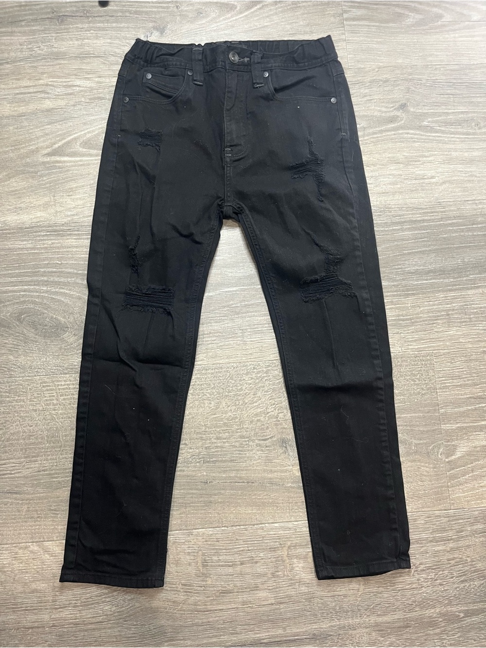 Empyre Black Distressed Kids Jeans